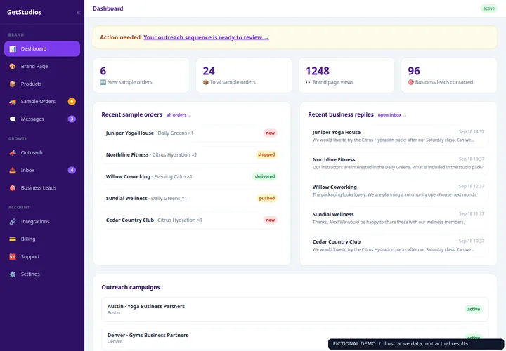 Your seeding command center — Luma Ritual demo account