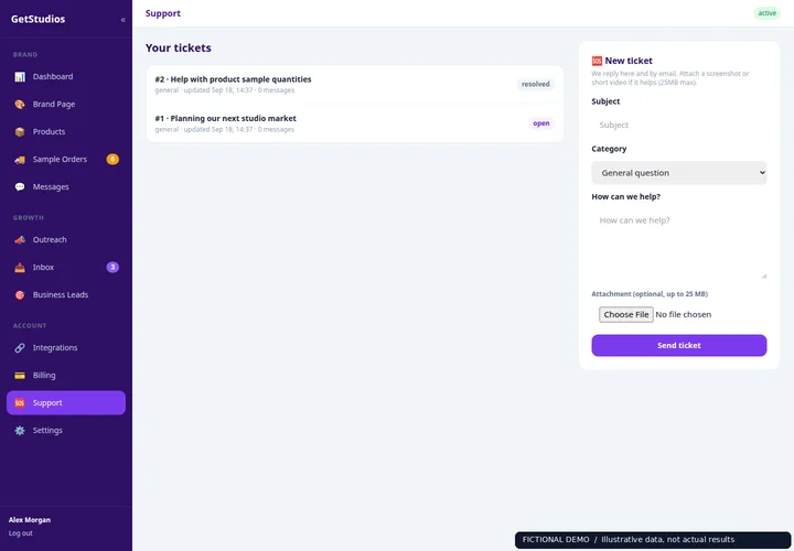 Help when you need it — Luma Ritual demo account